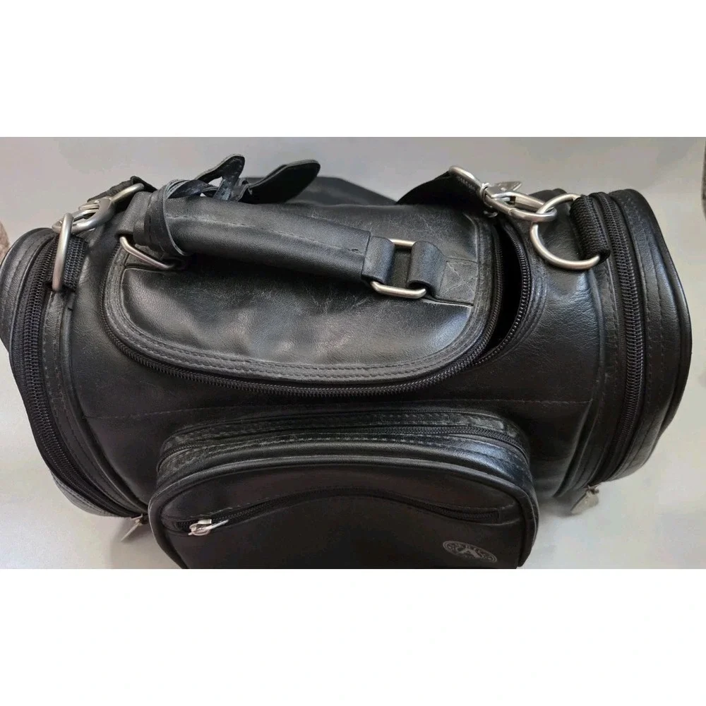 Ambico Black Faux Leather Camera Bag With Multiple Compartments And Strap in EUC
